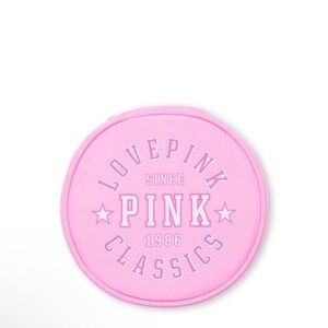 PINK Victoria's Secret Round Pink Logo Cosmetic Pouch